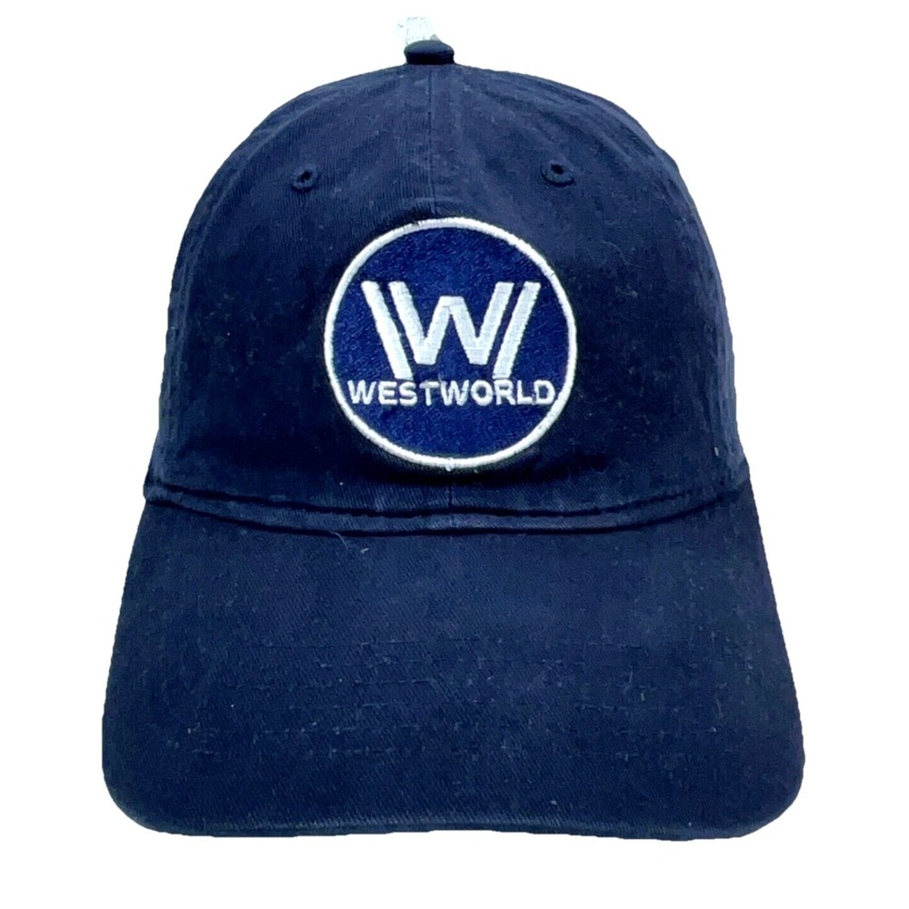 West World Hat Cap Strap Back Blue White HBO Promo TV Show Dad Baseball Plain